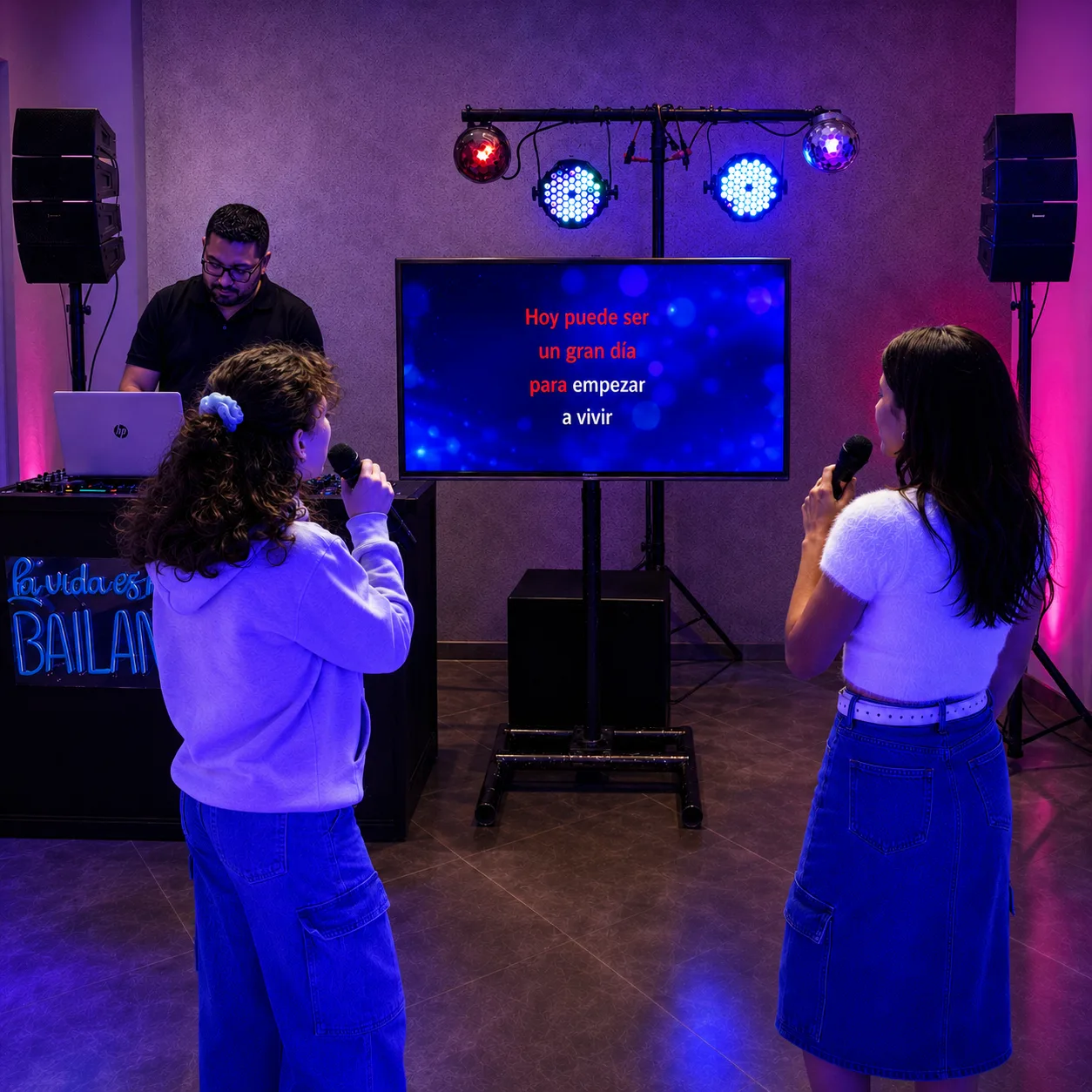 Paquete DJ Audio, Iluminación y Karaoke