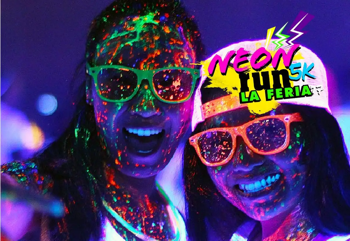Ambiente neón de colores para inspirar una fiesta temática de despecho